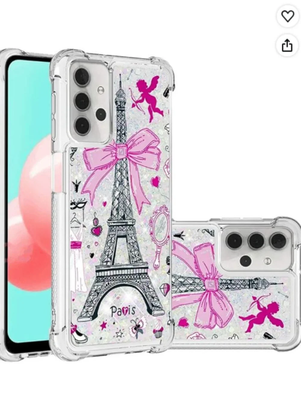 Eiffel Tower QuickSand A325G Galaxy Fashion Cell Phone Case Rubber ShockProof